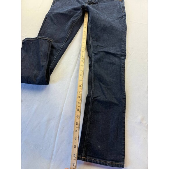 Volcom Vorta Slim Straight Jeans Mens Size 31 Blue Dark Wash Denim Pockets - Picture 2 of 5